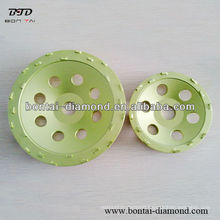 Small PCD grinding cup wheel for coating removal, expoxy and paint